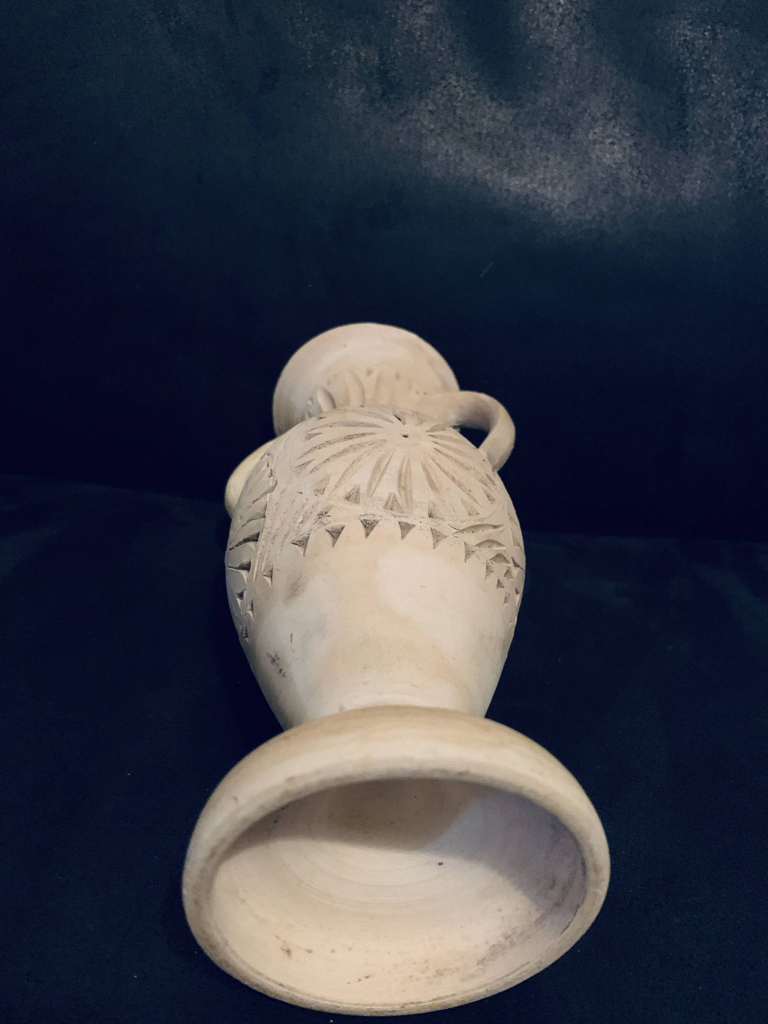 Amphora vase 20cm pottery Tunisia antique style handmade