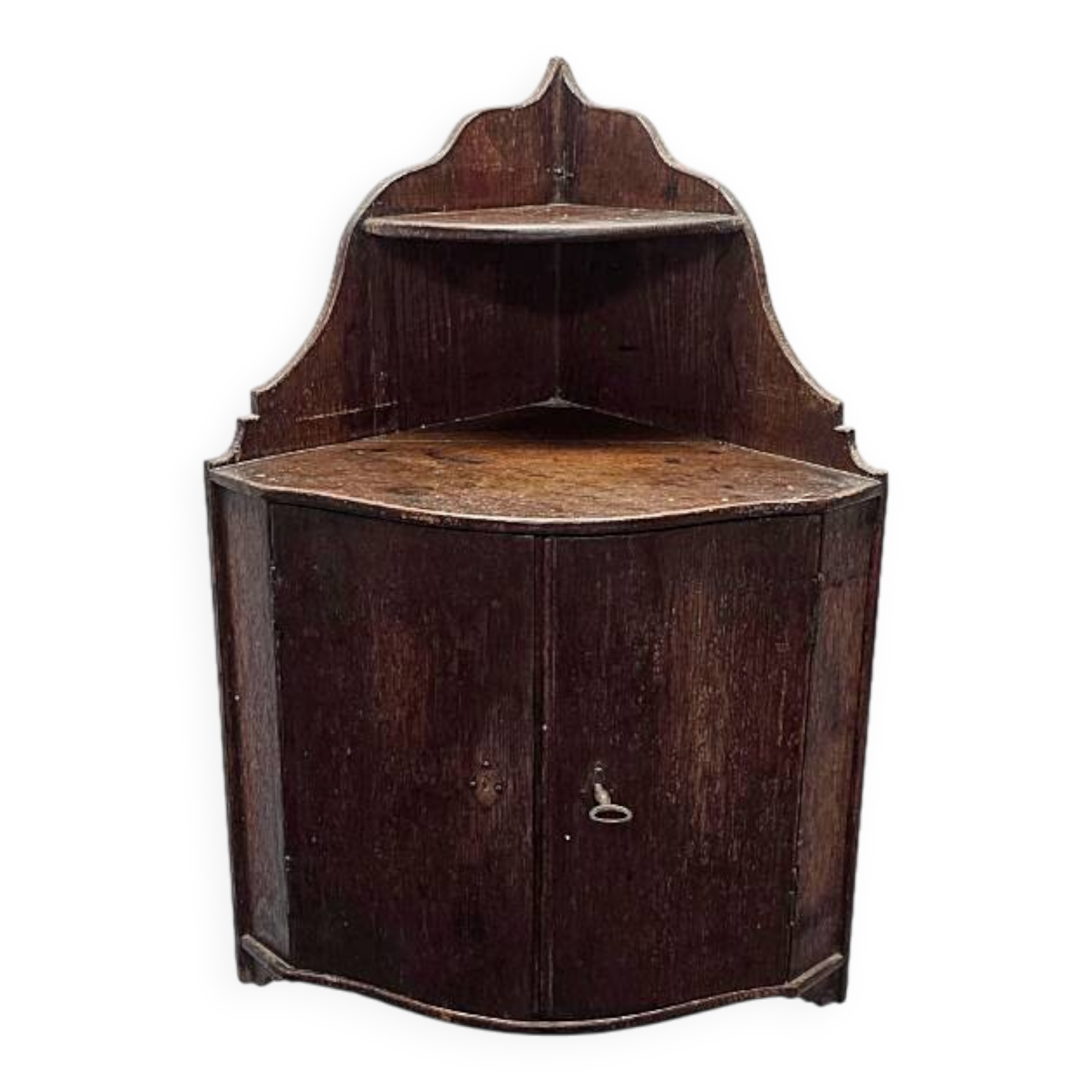 Cabinet d'angle en chêne français ancien