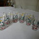 Set of 6 orange glasses in the 1960s