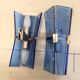 Pair of walllamps 70s blue glass