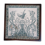 Old table mat made of flt cement tile