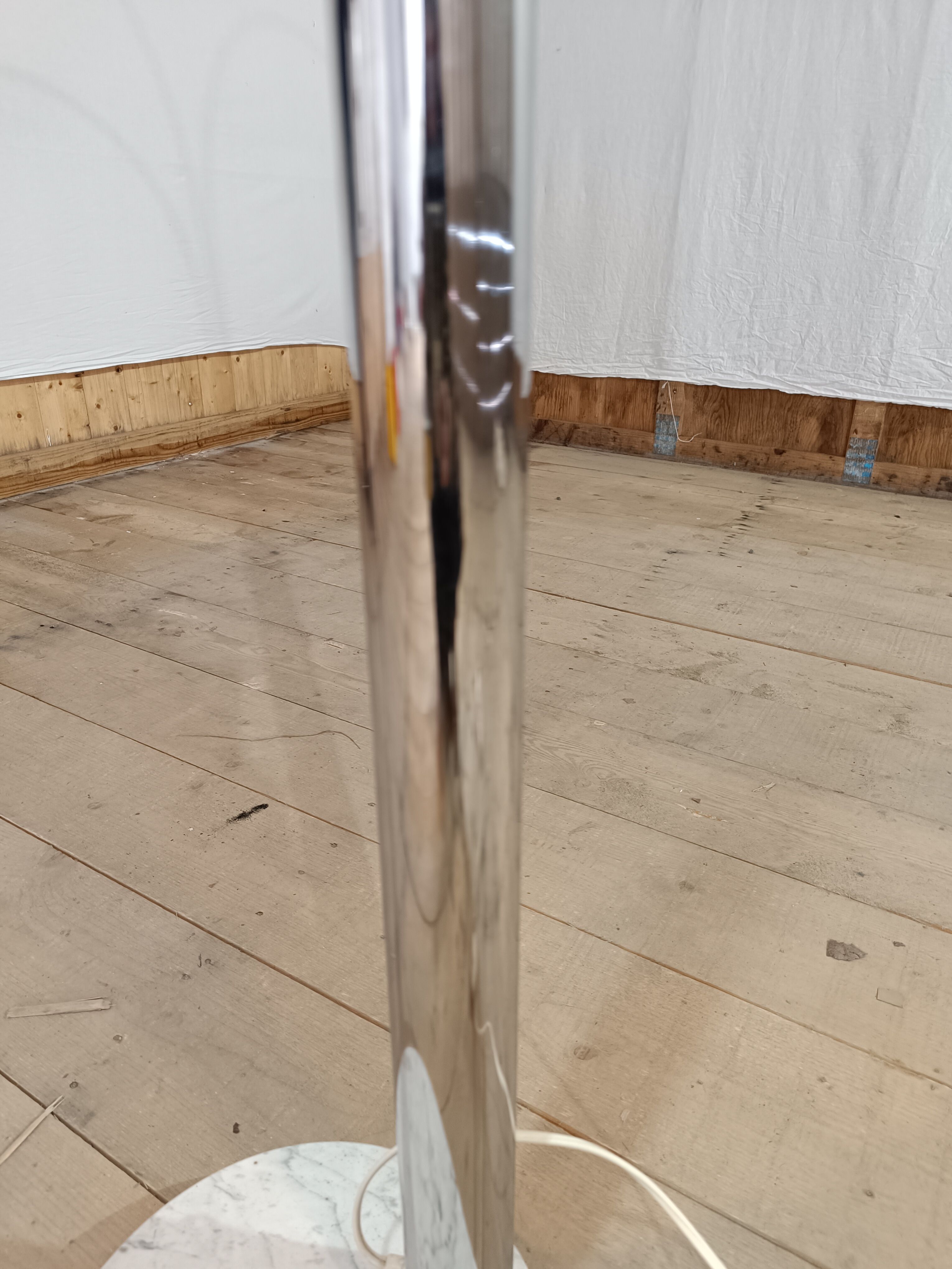 Chrome floor lamp with 3 branches
