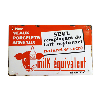 Equivalent Milk enamel plate