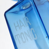 Set of 5 Bohemian Crystal Sapphire Blue Toiletry Bottles