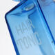 Set of 5 sapphire blue Bohemian crystal toilet bottles.