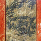 Painted Marble Folk Art Cabinet