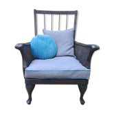 1950s vintage wooden armchair and caning