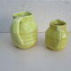 Set de 2 pichets faience onnaing barbotine art deco 1930