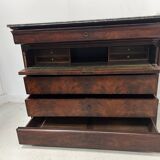 Commode secrétaire Louis Philippe en acajou XIX siècle