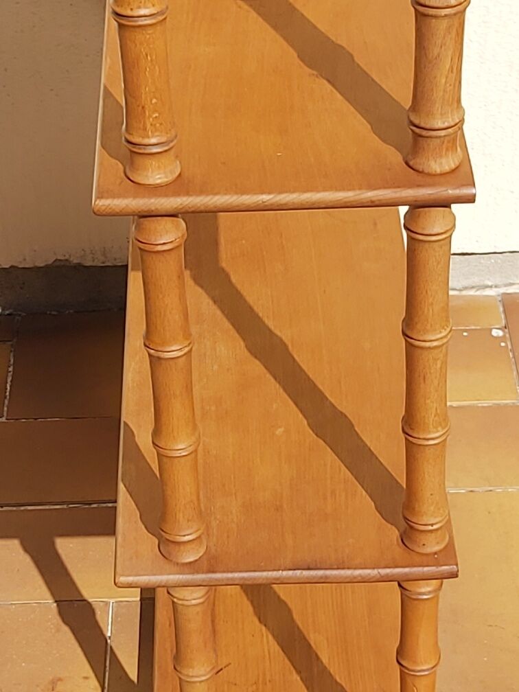 Vintage bamboo wood shelf