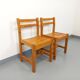 Pair of vintage pine chairs from the 70s