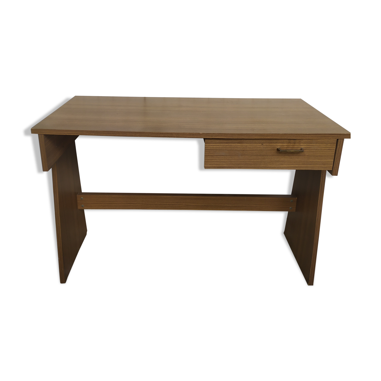 Vintage desk in brown formica