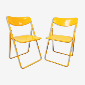 Pair of Ikea folding chairs 80s