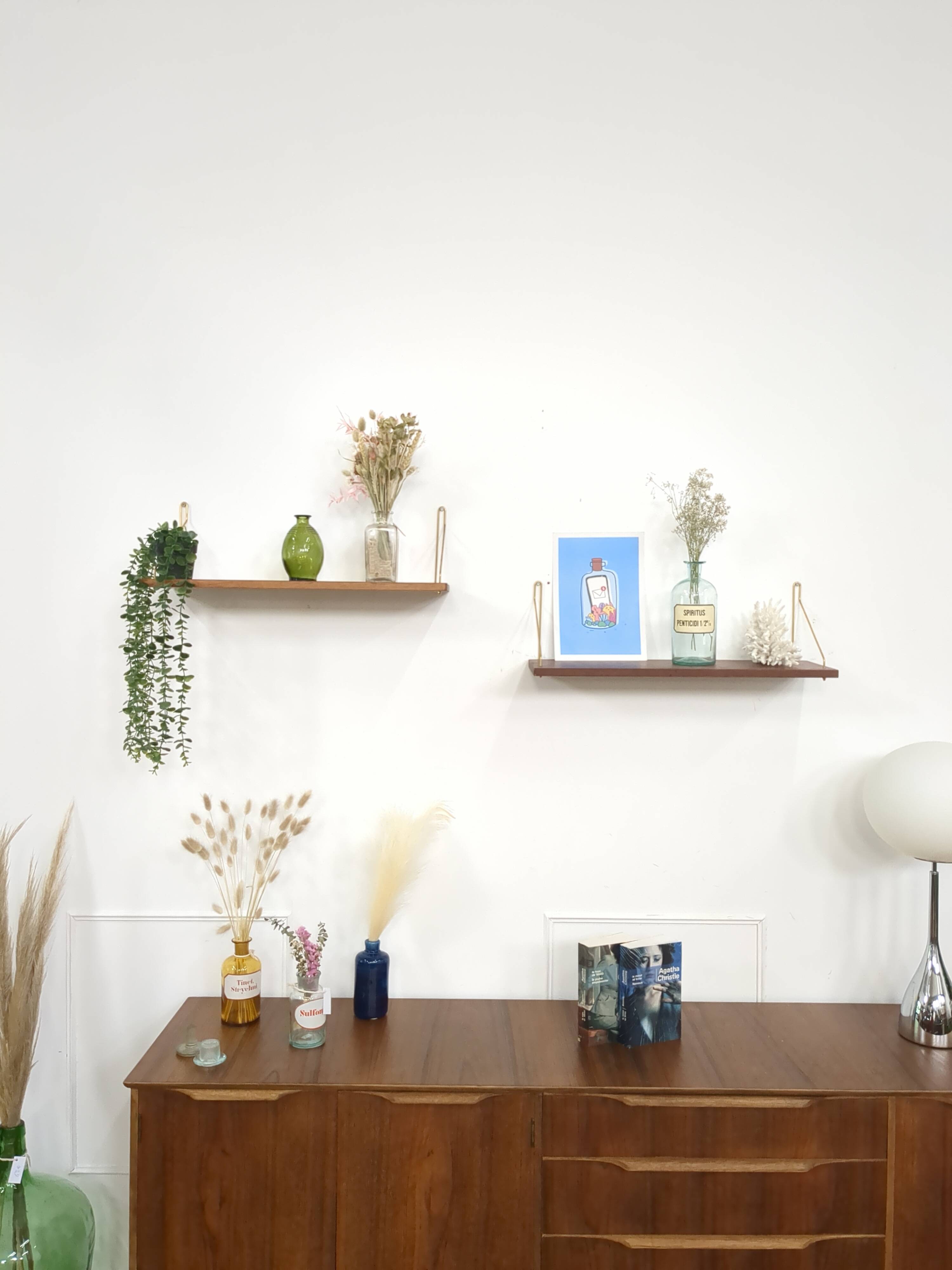 2 vintage shelves