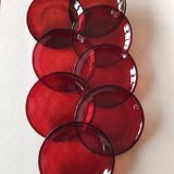 8 Arcoroc Sierra Rubis dinner plates