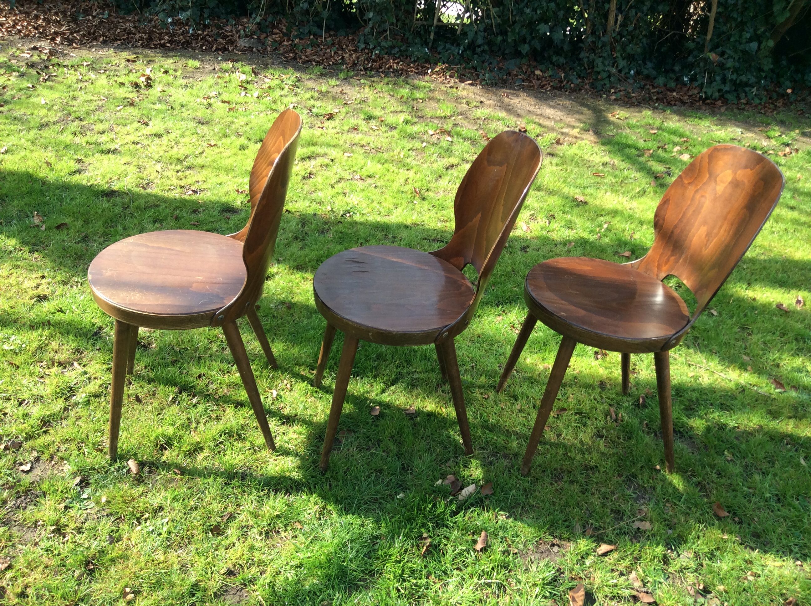 3 bistro chairs