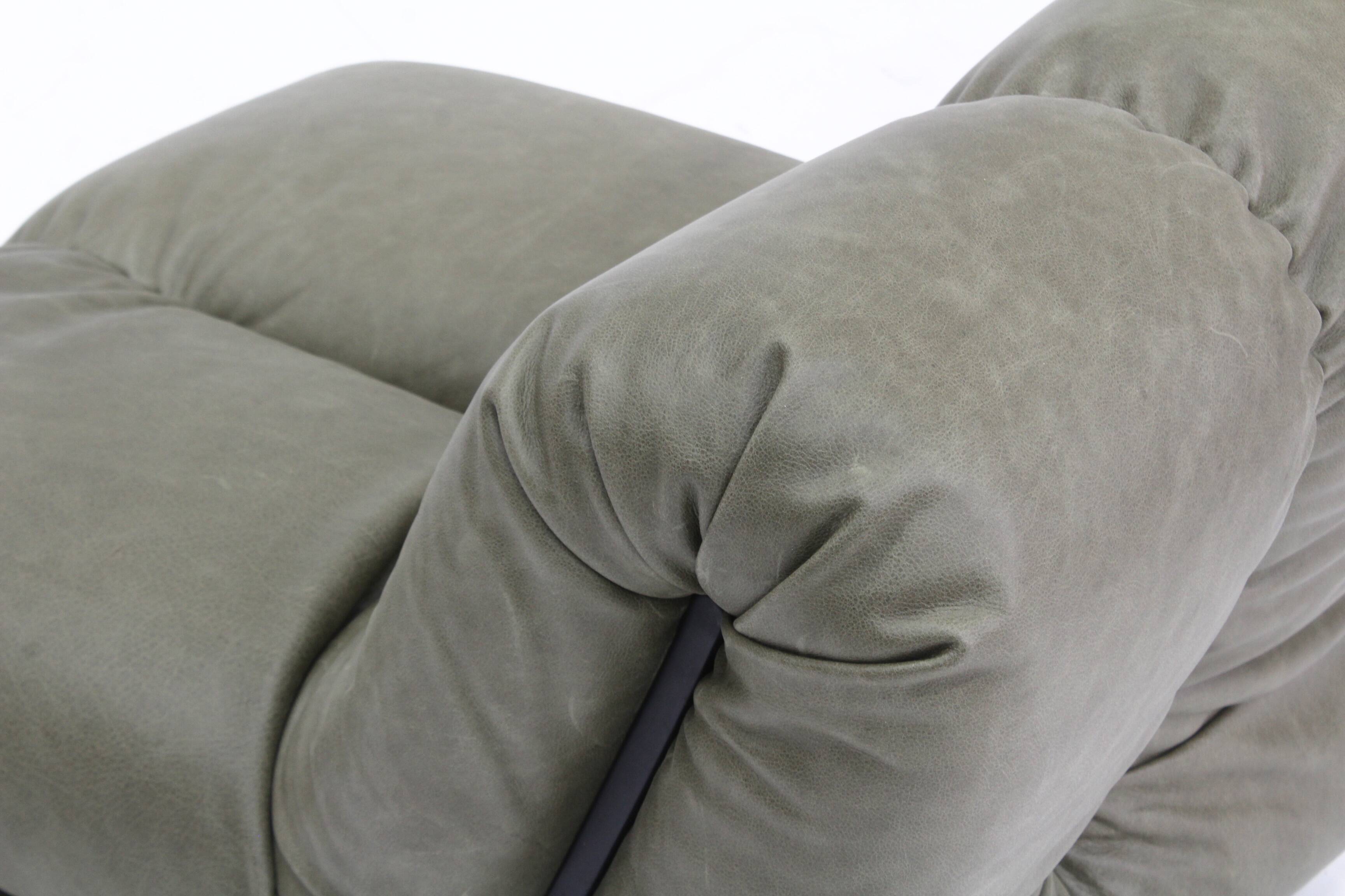 Pagru leather lounge chairs Claudio Vagnoni 1P Italy 1971