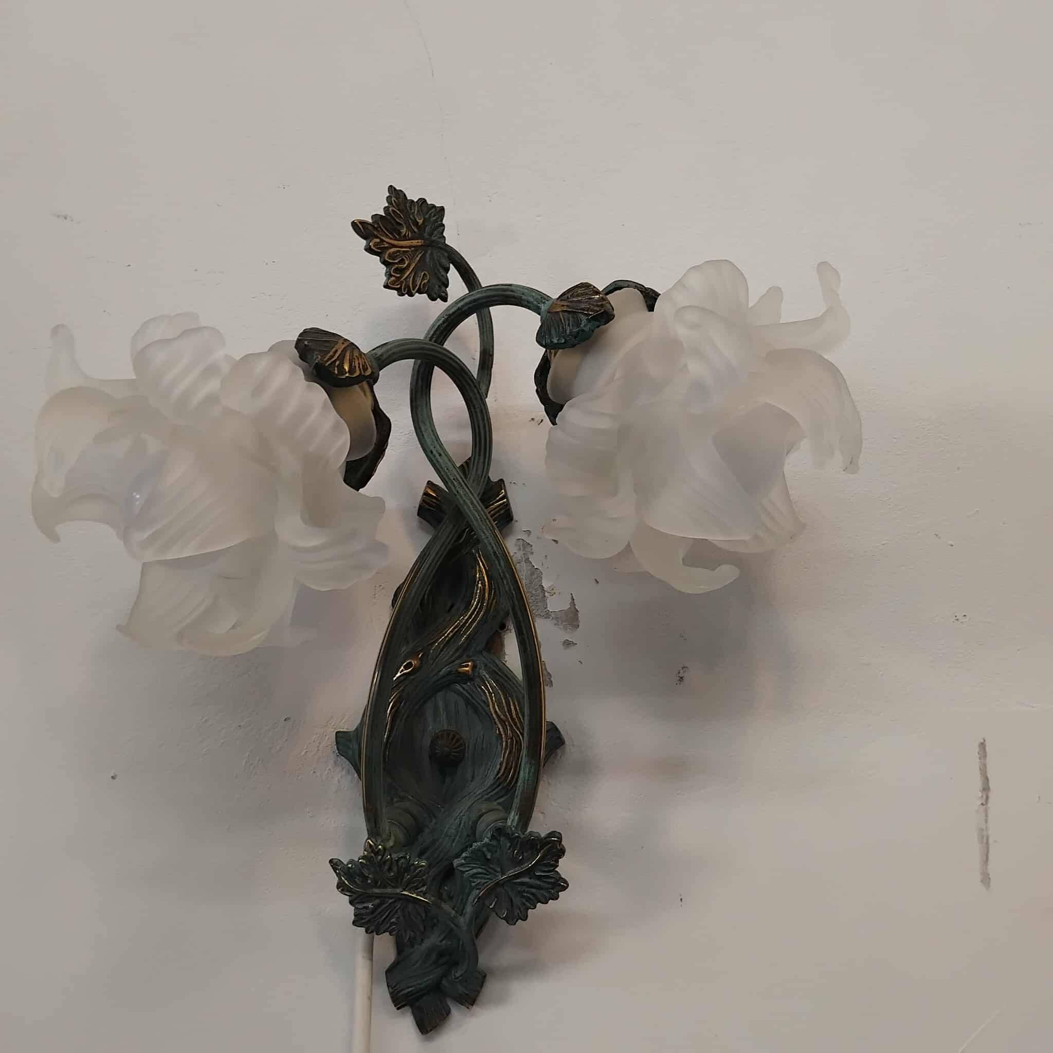 Pair of Hollywood Regency wall lights from the 60s/70s