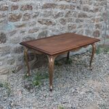 Table basse ancienne dorée et bois