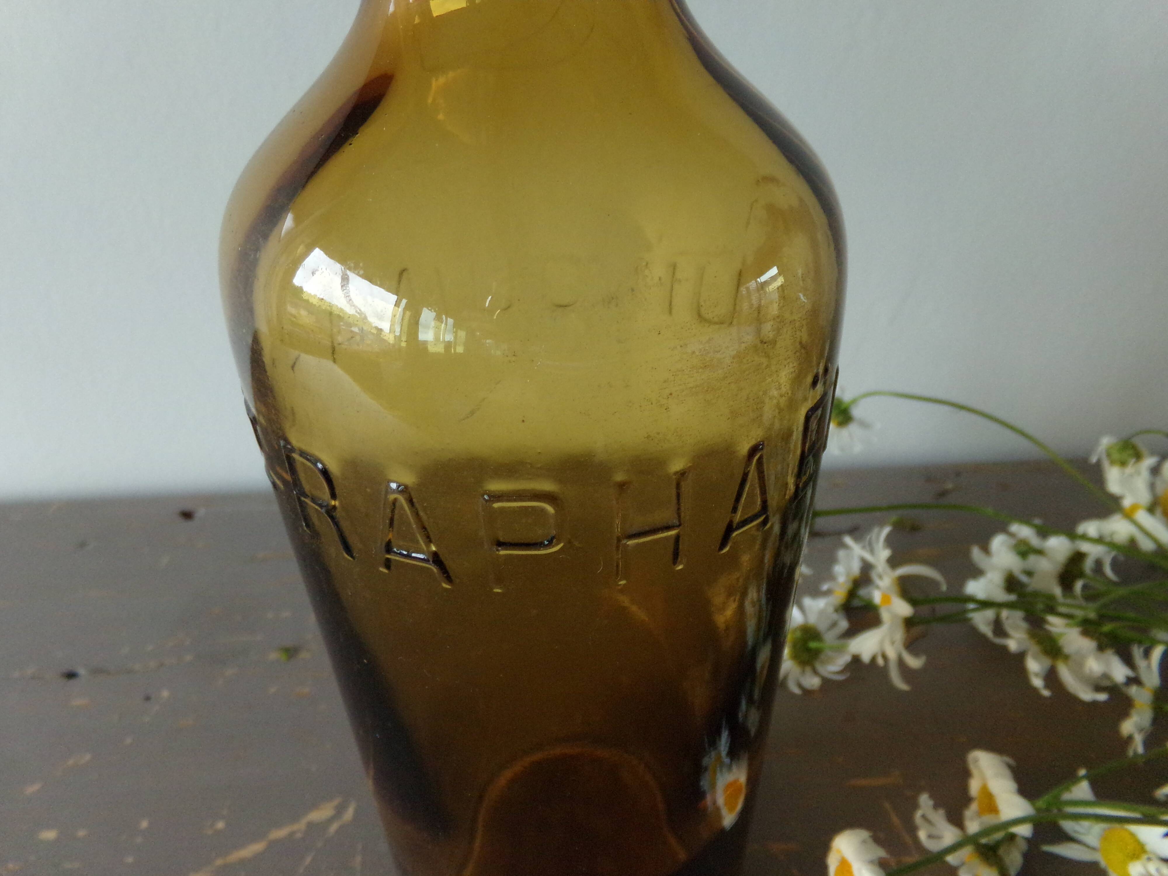 Old amber bottle St Raphael