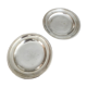 Pair of old silver metal plates