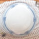 Lot of 4 blue plates "carina" U&C Sarreguemines Terre de Fer