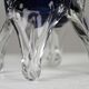 Lampe de table en verre art bleu et cristal — Suède, vers 1955-1965