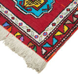 Handwoven Distressed Anatolian Red Runner Carpet 80 cm x 371 cm