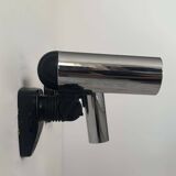 Pair of vintage adjustable wall lights, chrome metal, Italy 1970