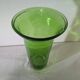 Vintage green glass vase – flared neck – 1960s/70s