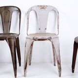 4 chaises en métal par Fibrocit, Belgique 1950