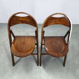 Pair of Bauhaus Folding Chairs B751 by Ligna, Czechoslovakia 1930s
