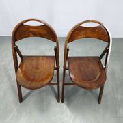 Pair of Bauhaus Folding Chairs B751 by Ligna, Czechoslovakia 1930s