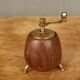 Wood and brass pepper mill Italy 1960