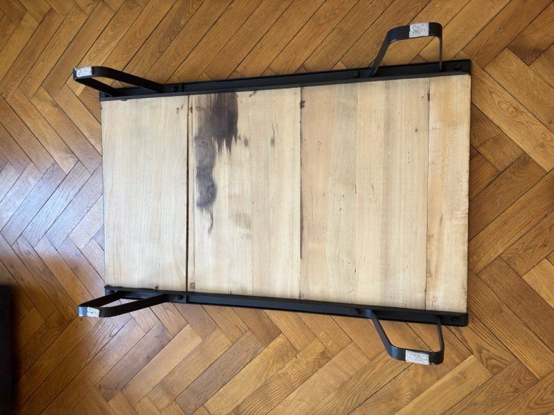 Industrial coffee table type SNCF pallet