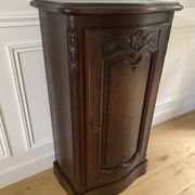Jam cupboard, entrance furniture, antique carved solid oak occasional furniture
