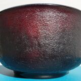 Salad bowl Sierra glass ruby granite frosted Arcoroc 1970