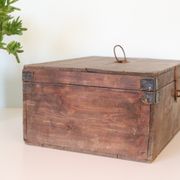 Wooden pre-war box with metal handle