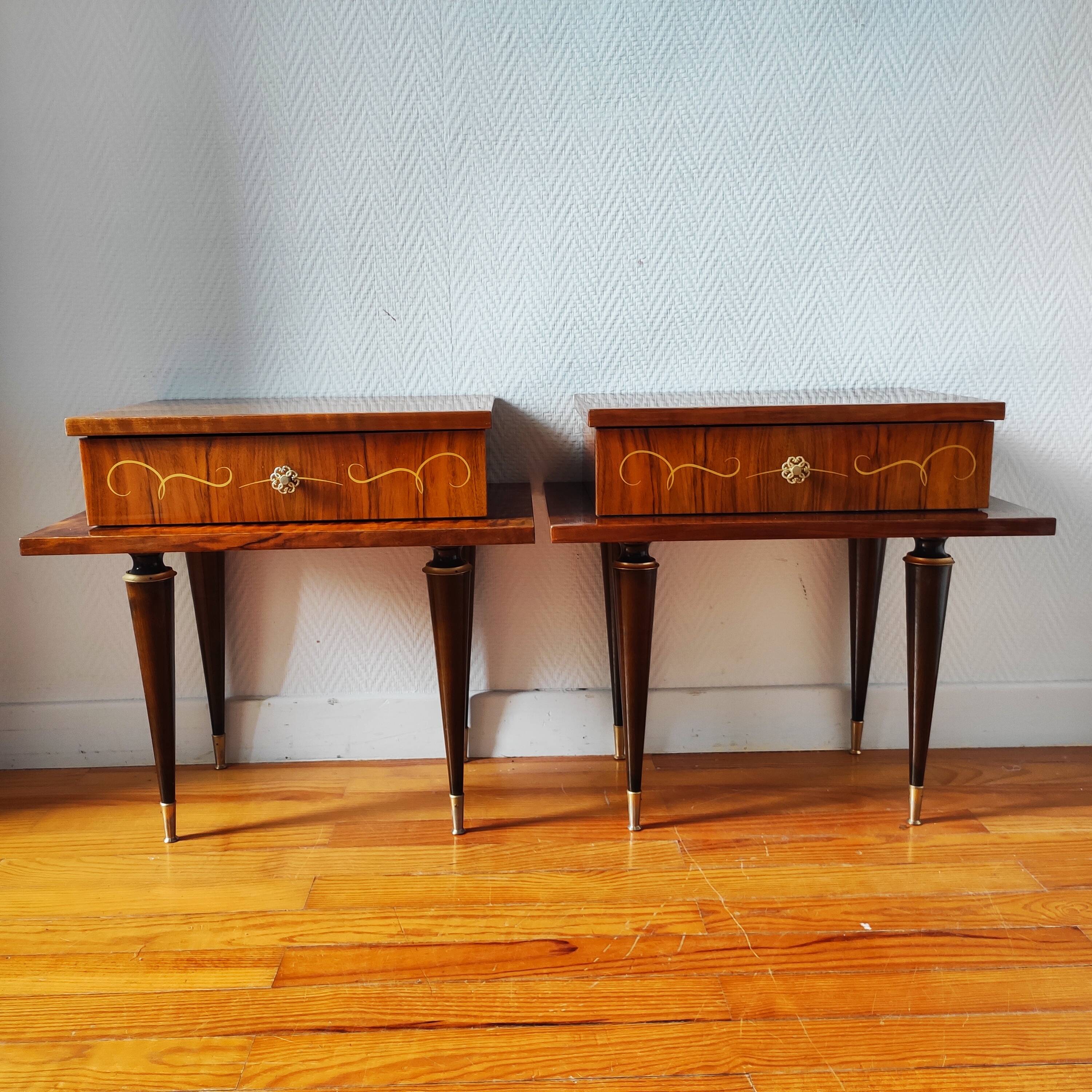Pair of vintage bedside tables from the 1960s
