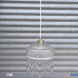 Art Deco frosted glass pendant light