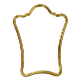 Curved wall mirror in gilded wood Chelini Firenze, mid-century, Italy, 1950s.