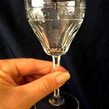 Suite of 6 stemmed glasses for cooked or digestive crystal wine size