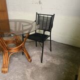 Bamboo metal chair and armchair