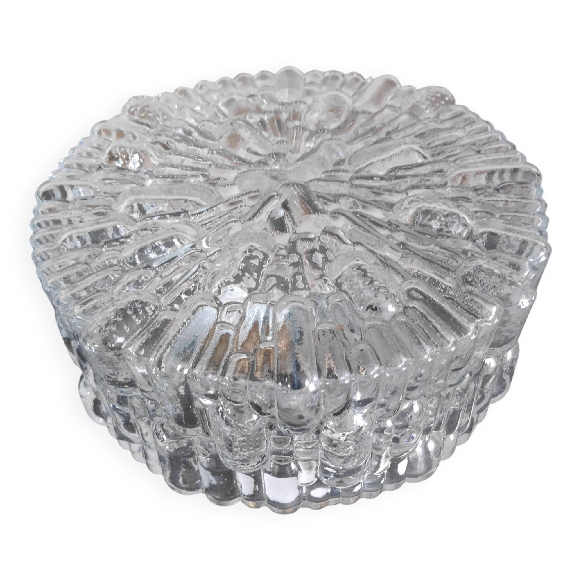 Round glass ceiling light