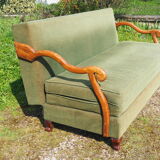 Louis XIII Style Convertible Sofa Sheep Bones