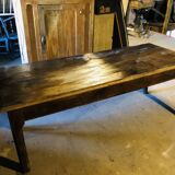 Large country table in cherry wood, late 1800s