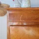 Art Deco buffet from the 1950s in oak and herringbone.