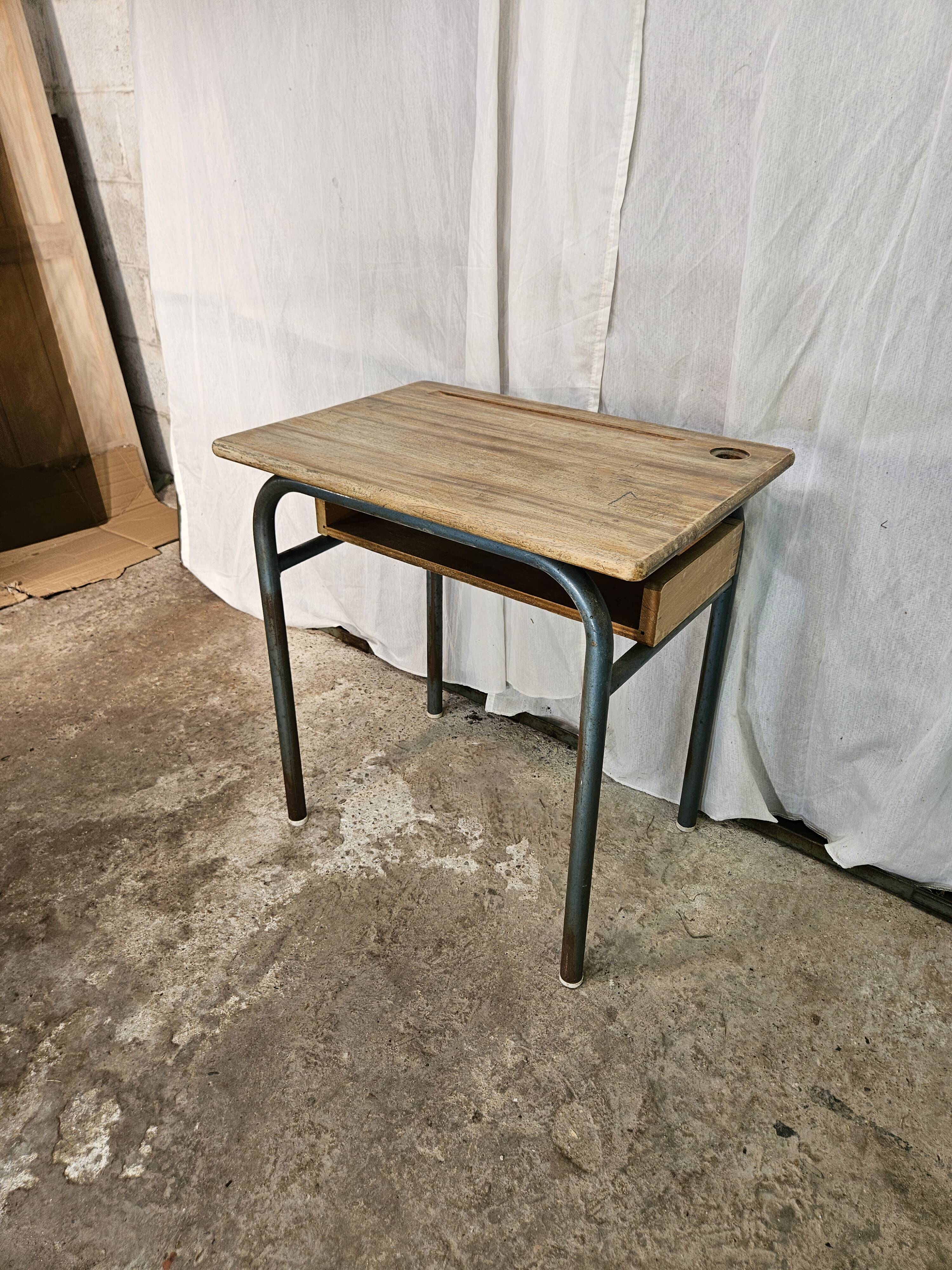 1960 school desk with locker