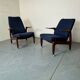 Ensemble de 2 chaises longues en teck de style moderniste danois du milieu du siècle, années 1960