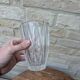 Old chiseled glass vase h16cm
